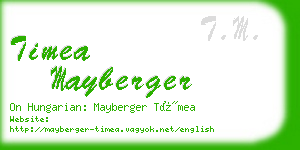 timea mayberger business card